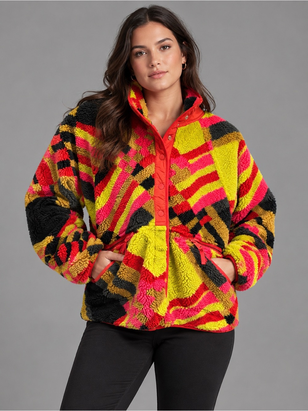 New Free People Movement Rocky Ridge Jacket Geo Print